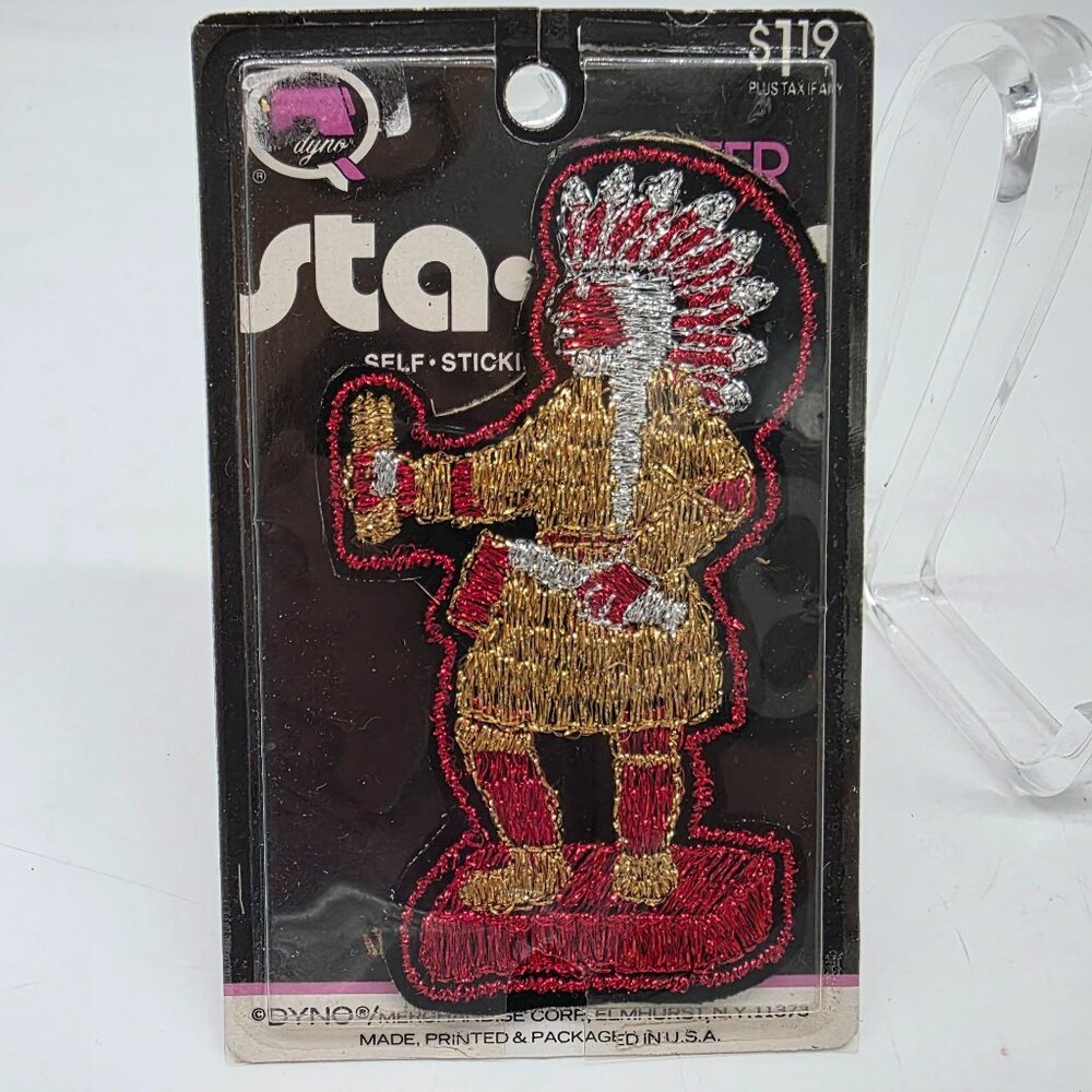 Native American Chief Glitter Self-Stick Sta-Ons Patch 2.5"x4.5"